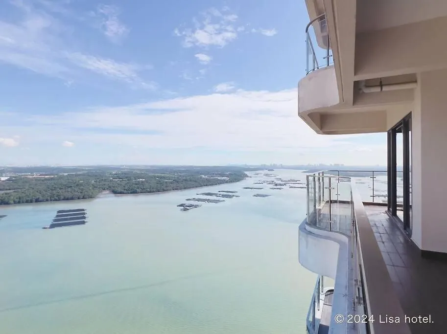 Modern Room With High Floor Seaview Near Ciq جوهر بهرو شقة